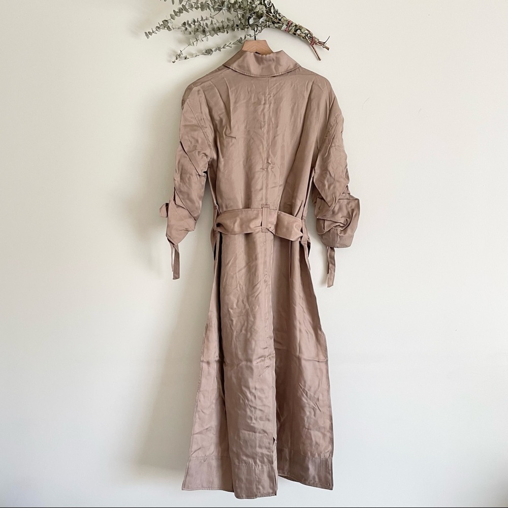 Cinq à Sept Aziza Duster Trench Coat Pewter XS/S NWT - Picture 12 of 16